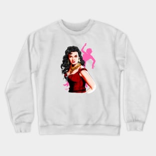 Jane Russell - An illustration by Paul Cemmick Crewneck Sweatshirt